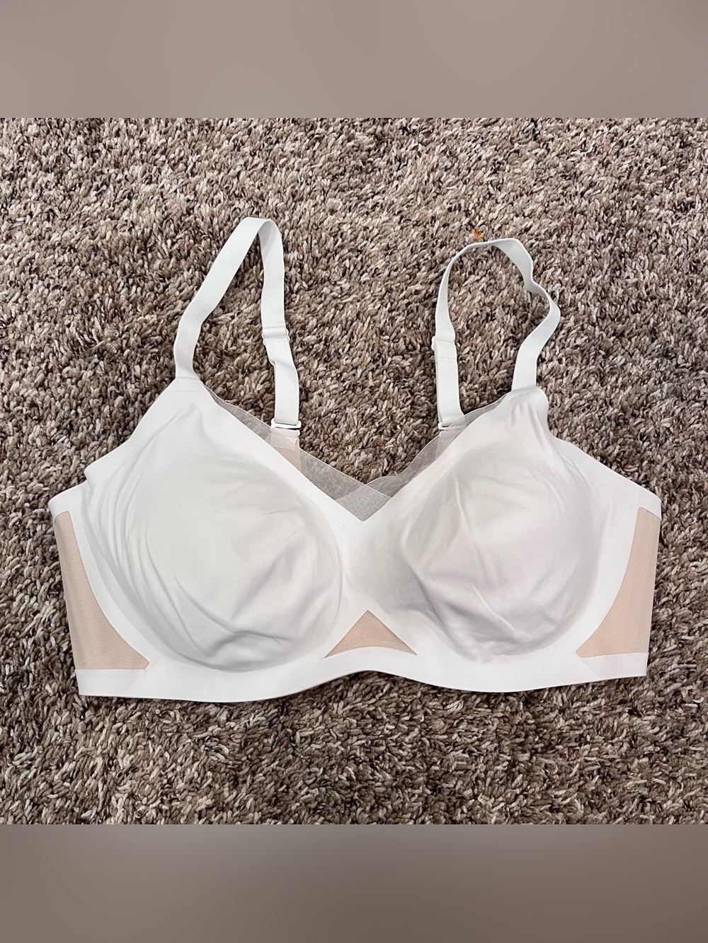 HoneyLove Crossover Bra Liftwear Womens Large 38 B/C White